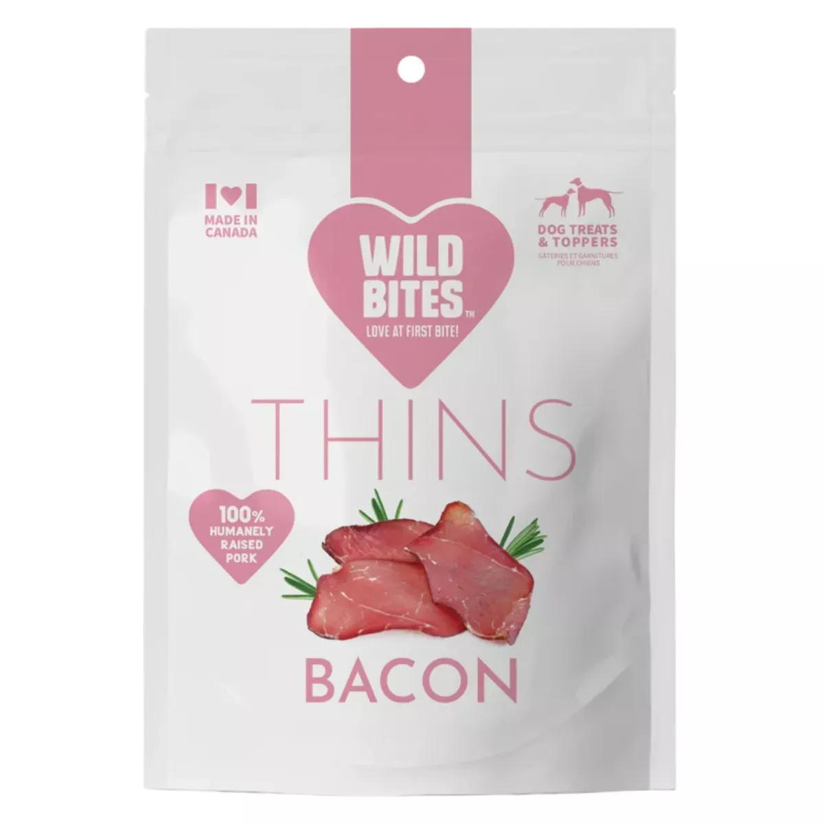 Wild Bites Thins Dog Treats - Bacon