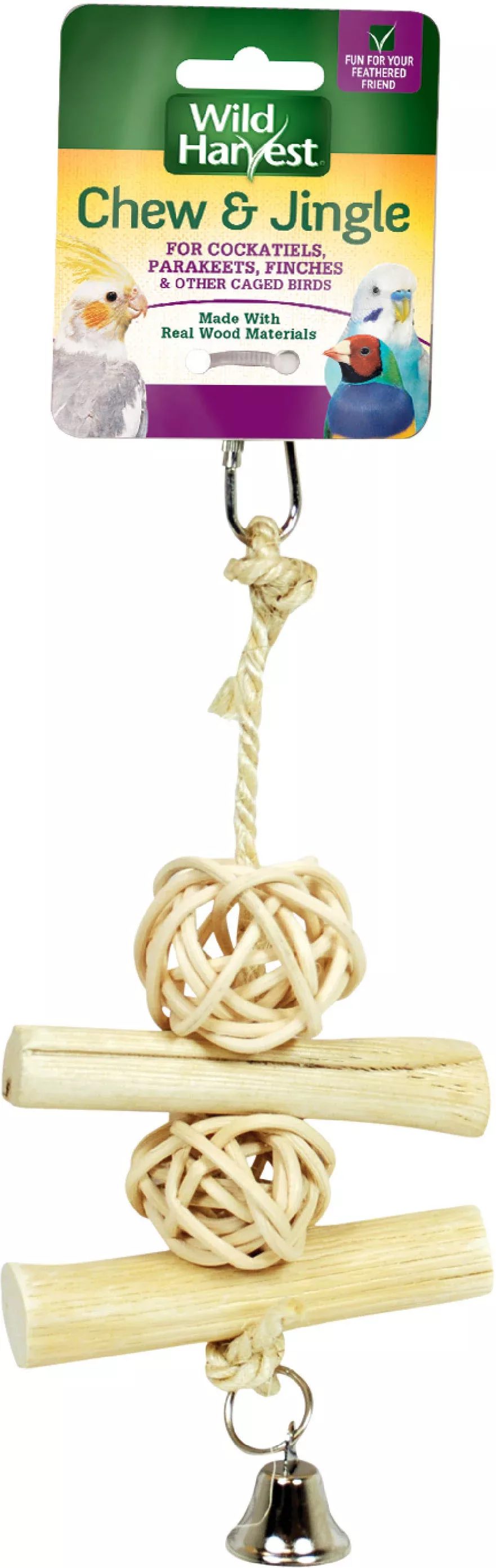 Wild Harvest Natural Bird Toy Chew & Jingle