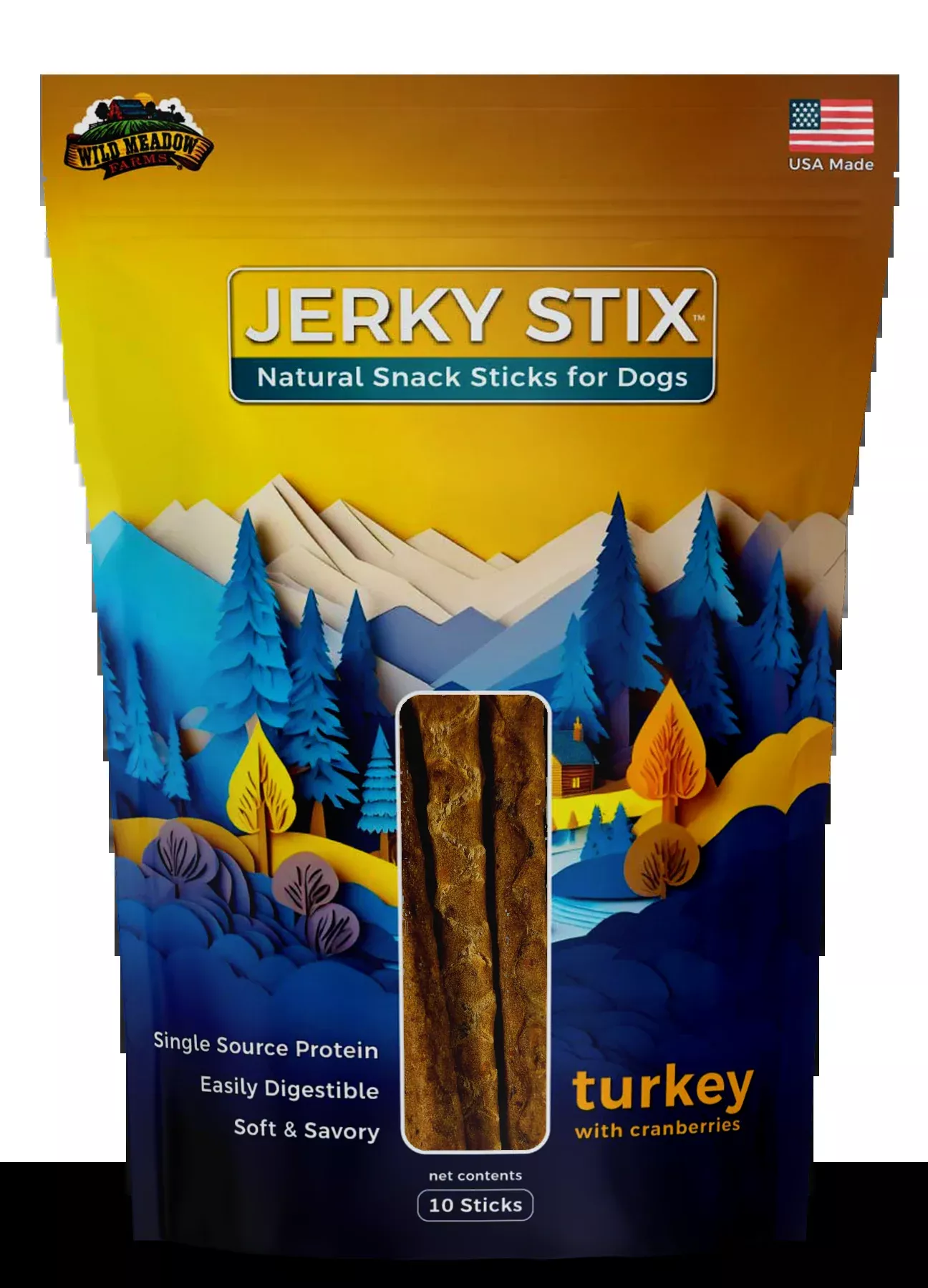 Wild Meadow Farms Jerky Stix - Turkey with Cranberries