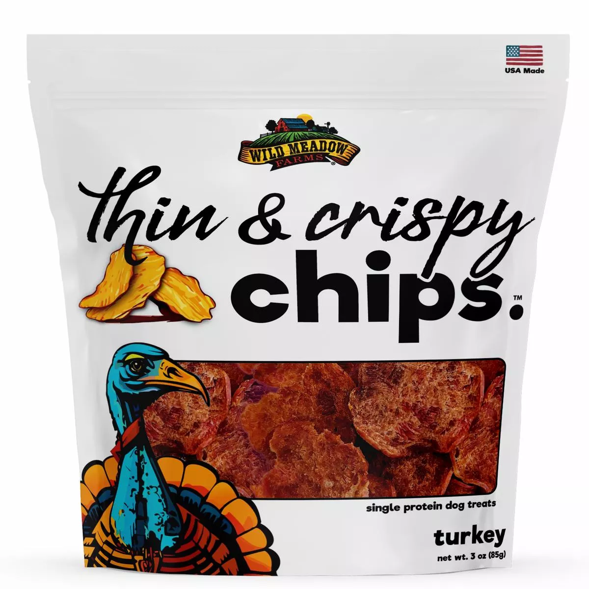 Wild Meadow Farms Thin & Crispy Chips Turkey Dog Treats