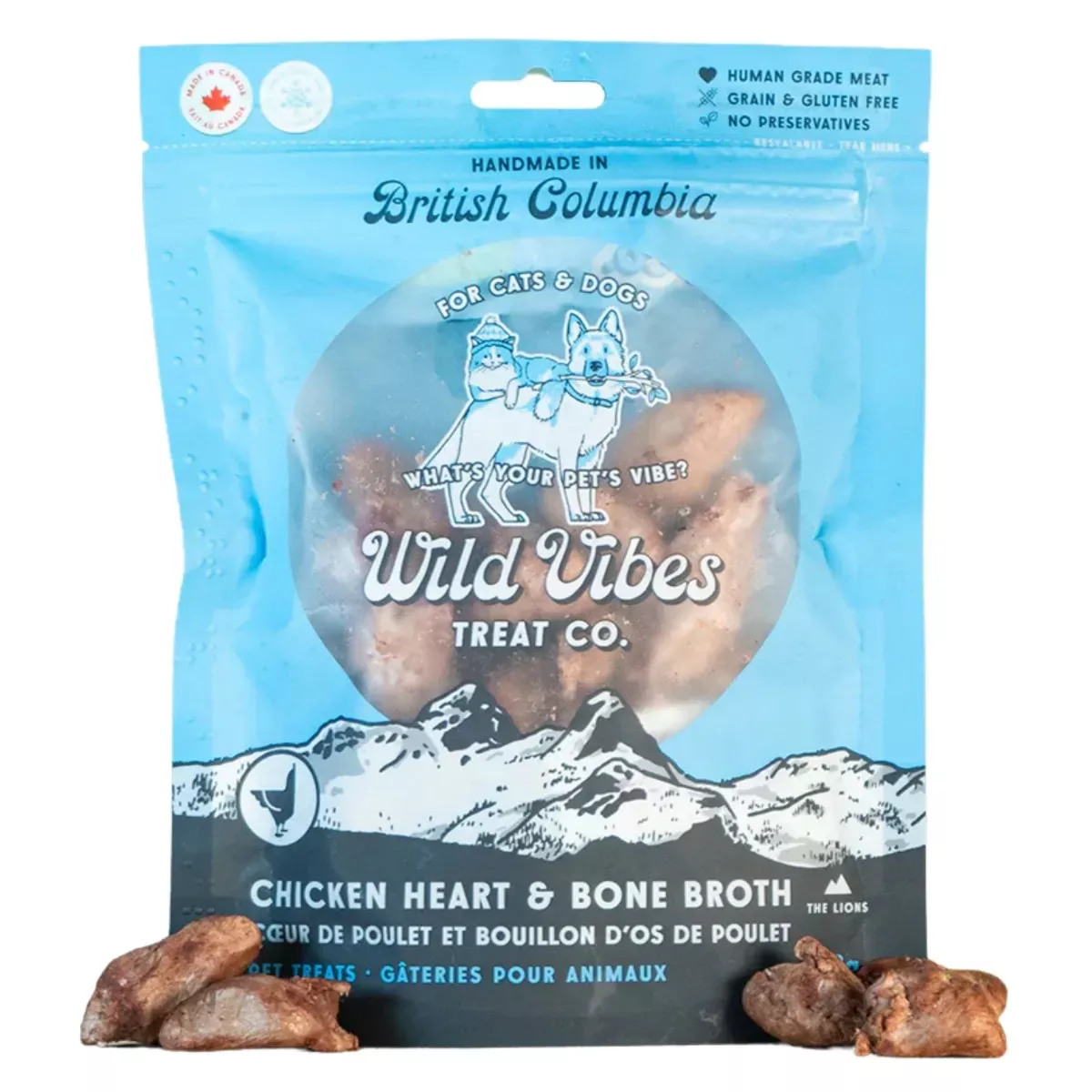Wild Vibes Freeze-Dried Treats - Chicken Heart & Bone Broth