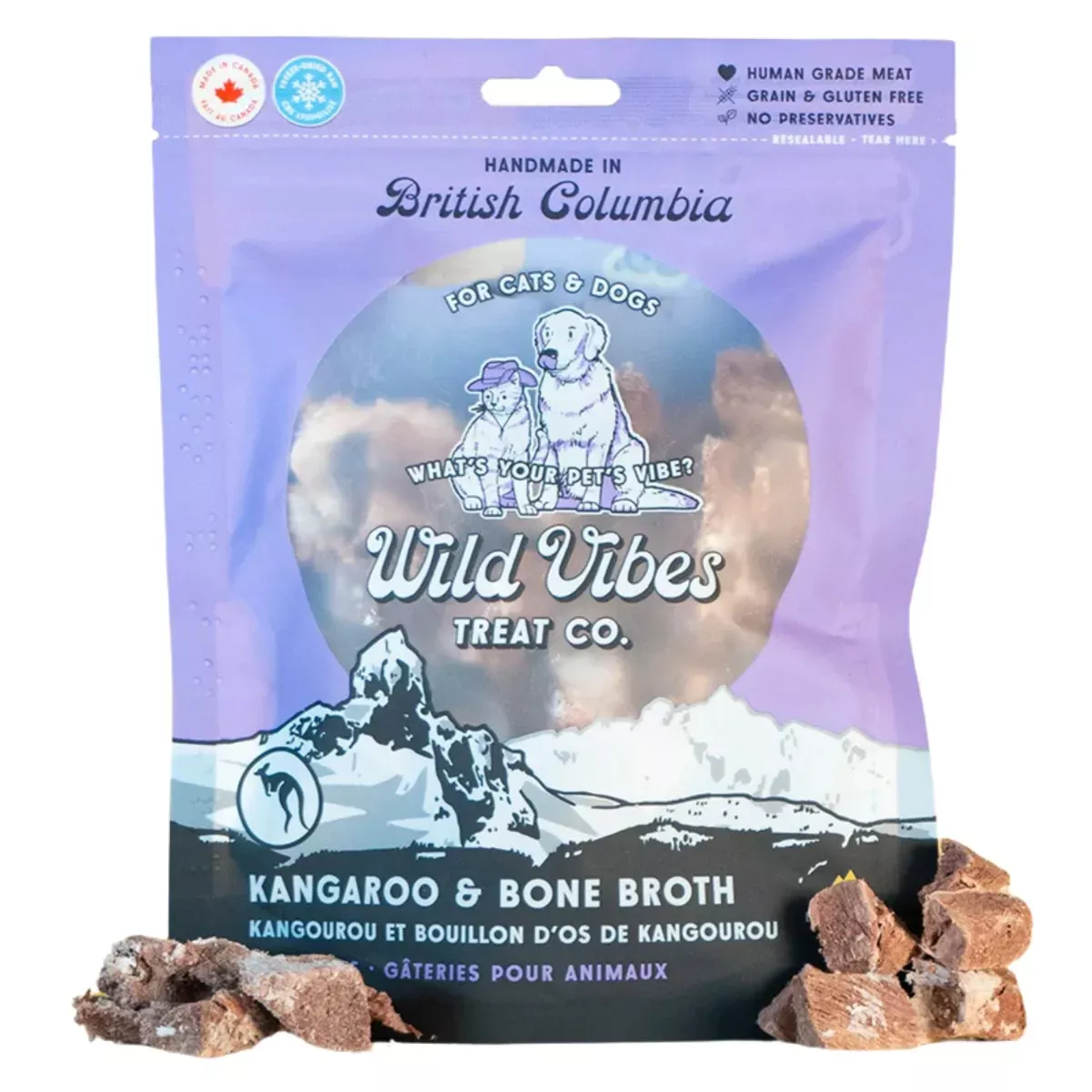 Wild Vibes Freeze-Dried Treats - Kangaroo & Bone Broth