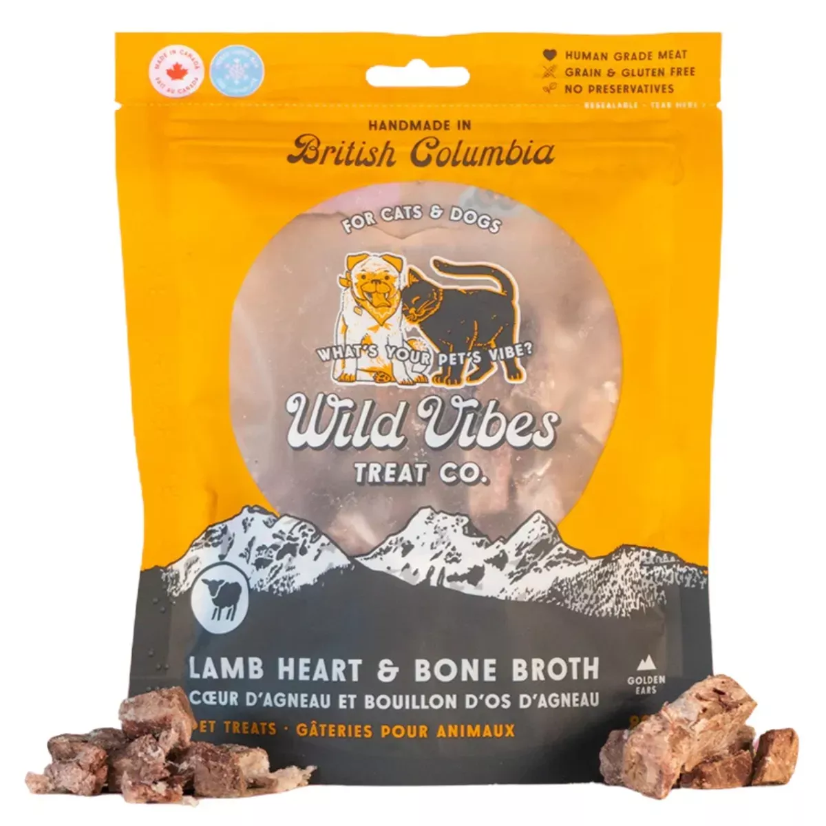 Wild Vibes Freeze-Dried Treats - Lamb Heart & Bone Broth