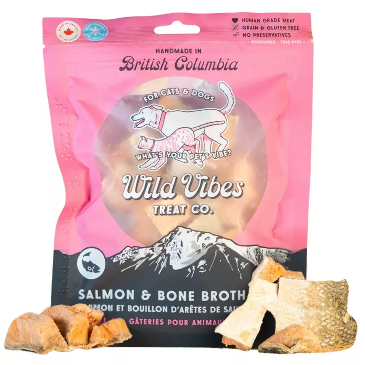 Wild Vibes Freeze-Dried Treats - Salmon & Bone Broth