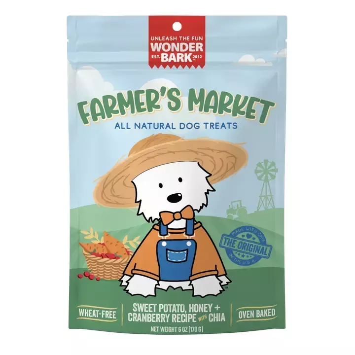 Wonder Bark All-Natural Dog Treats | Farmer’s Market – 6oz