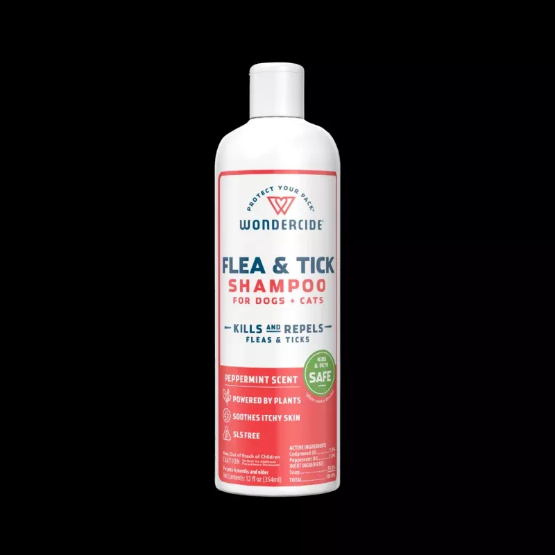 Wondercide peppermint Flea & Tick 12oz Liquid Shampoo For Dogs & cats