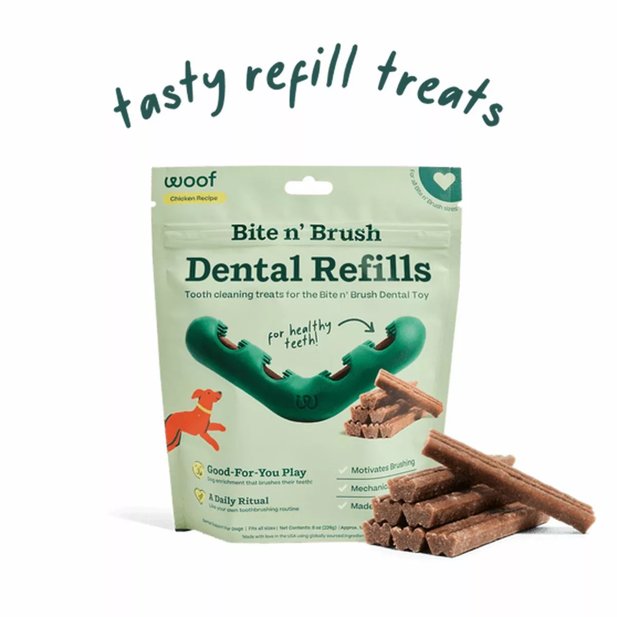 Woof Bite n’ Brush Refills Dog Toy