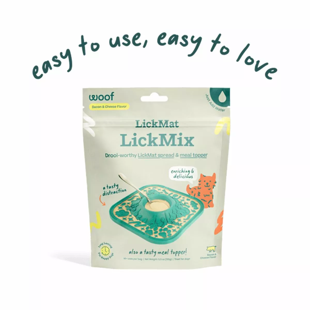 Woof LickMat Bacon & Cheese LickMix