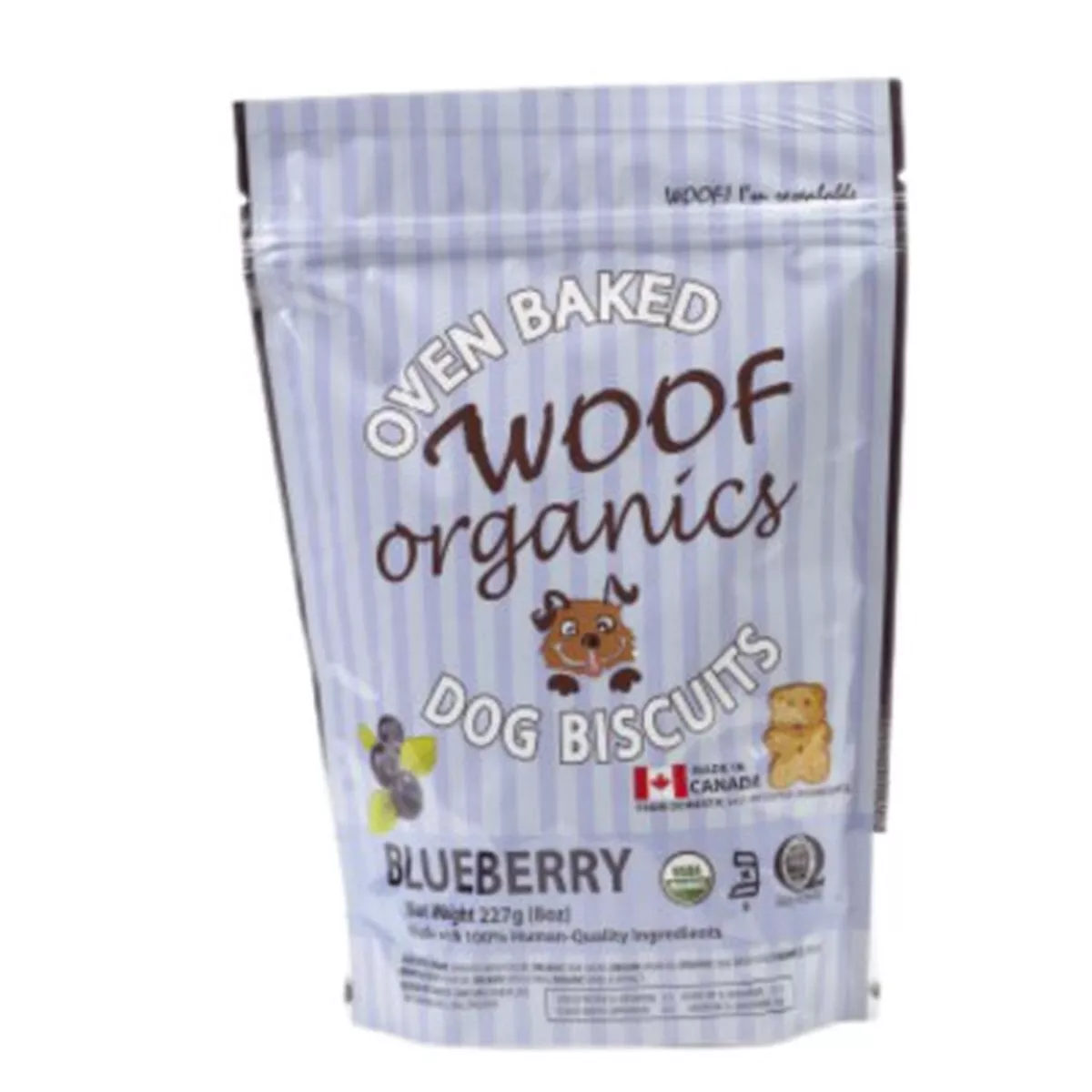 Woof Organics Oven Baked Blueberry Dog Biscuits