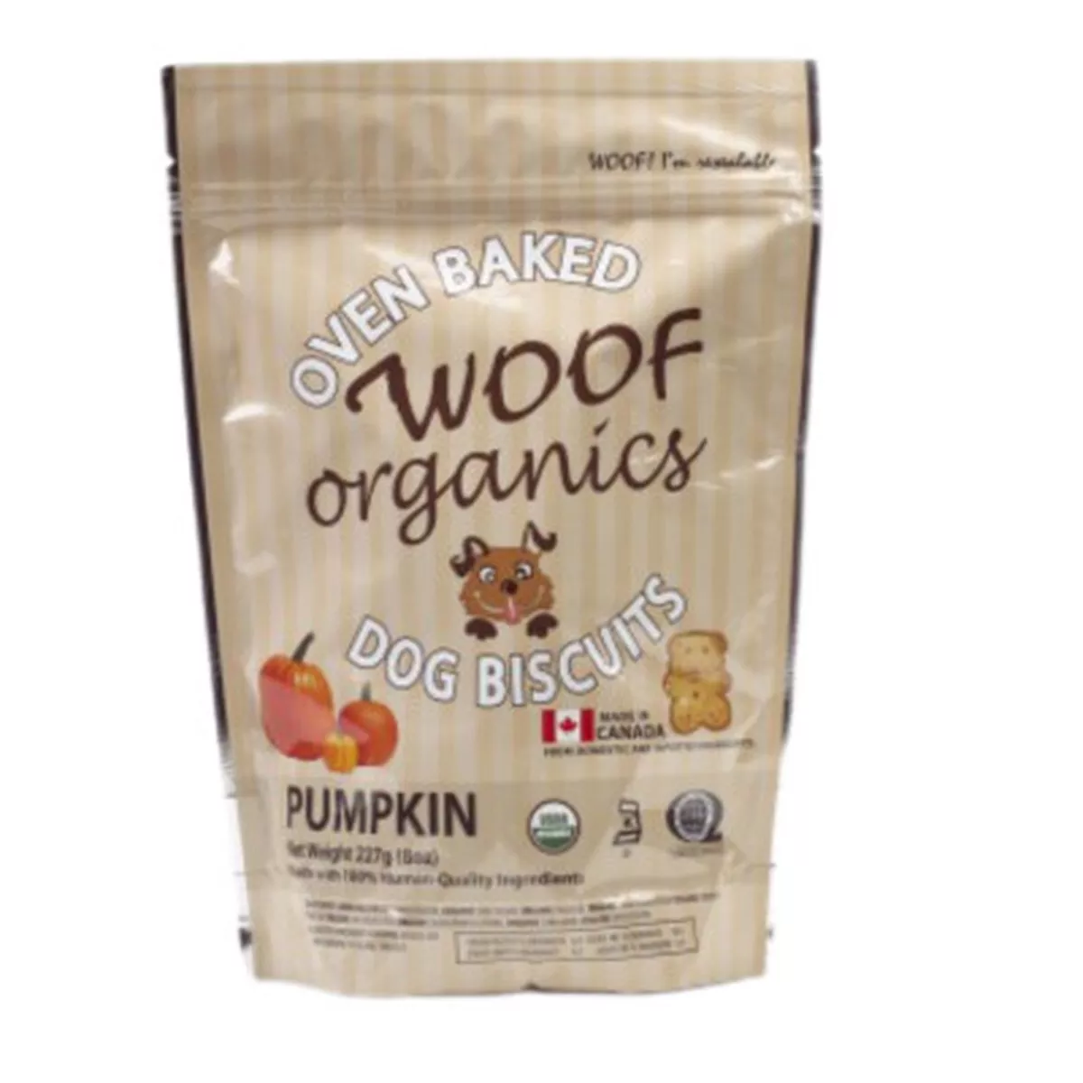 Woof Organics Oven Baked Pumpkin Dog Biscuits