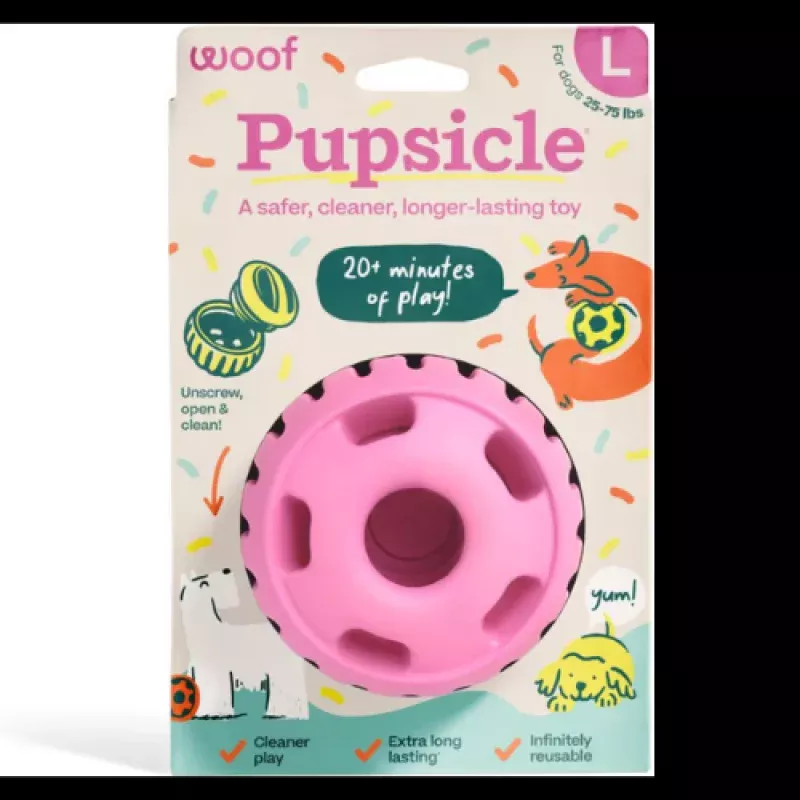 Woof Pet Pupsicle Birthday Party Pink Dog Toy