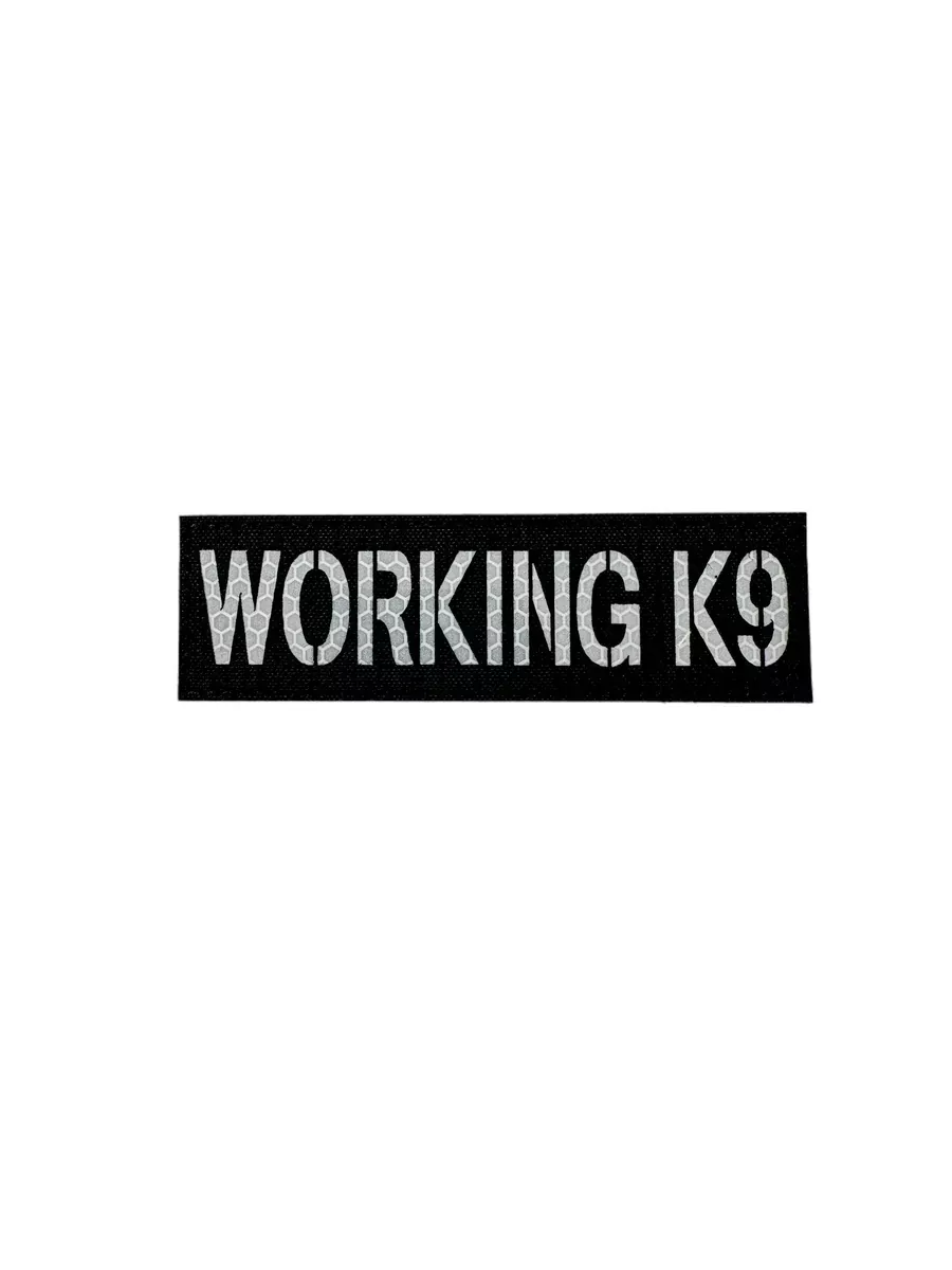 Working K9 Laser Cut Reflective Morale Patch