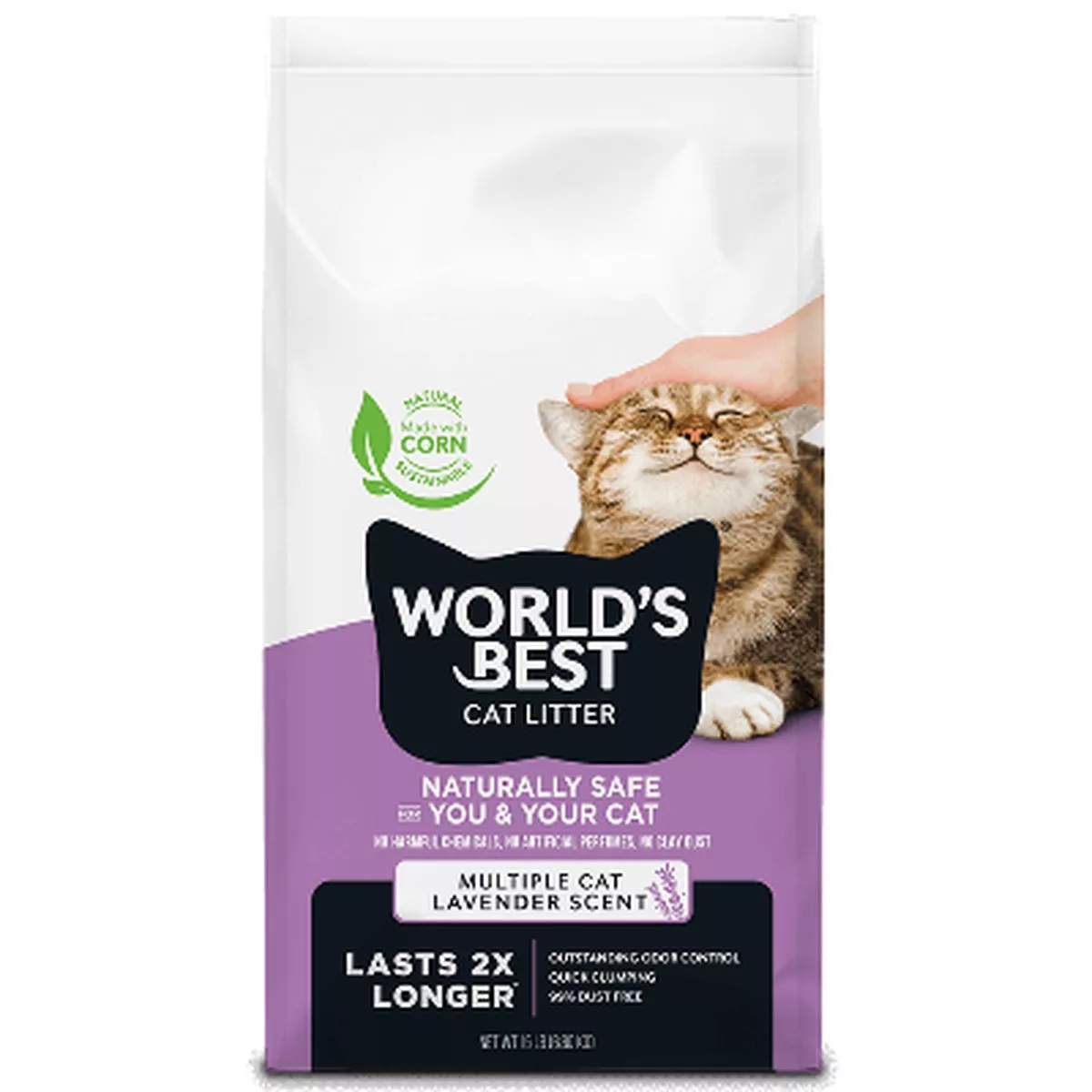 Worlds Best Cat Litter Naturally Scented Lavender Multiple Cat Litter