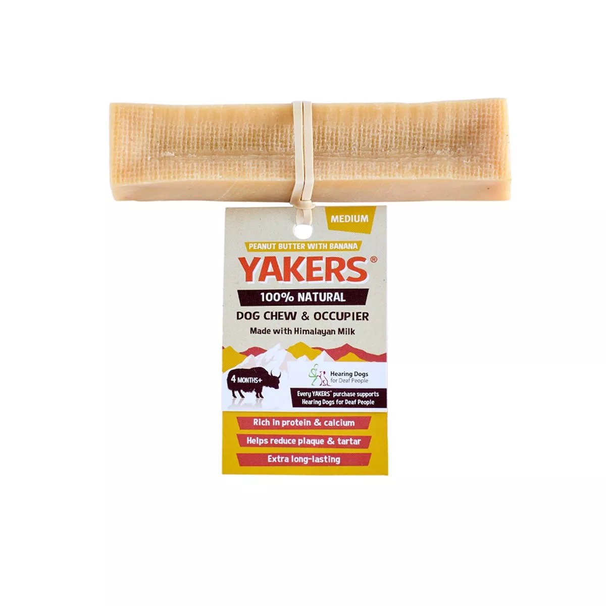 Yakers Peanut Butter & Banana Medium Dog Chews