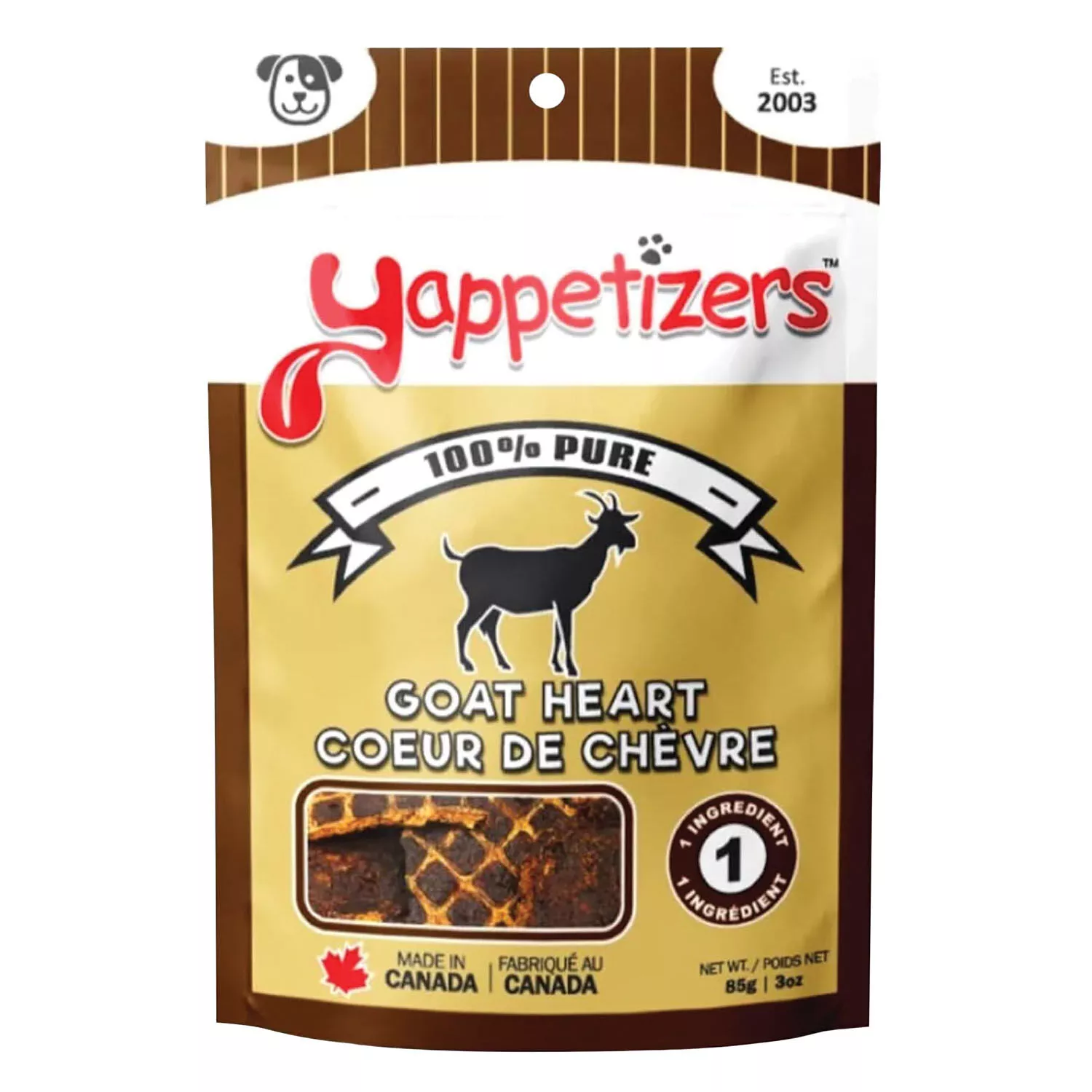 Yappetizer, Dehydrated Goat Heart - Dog Treat