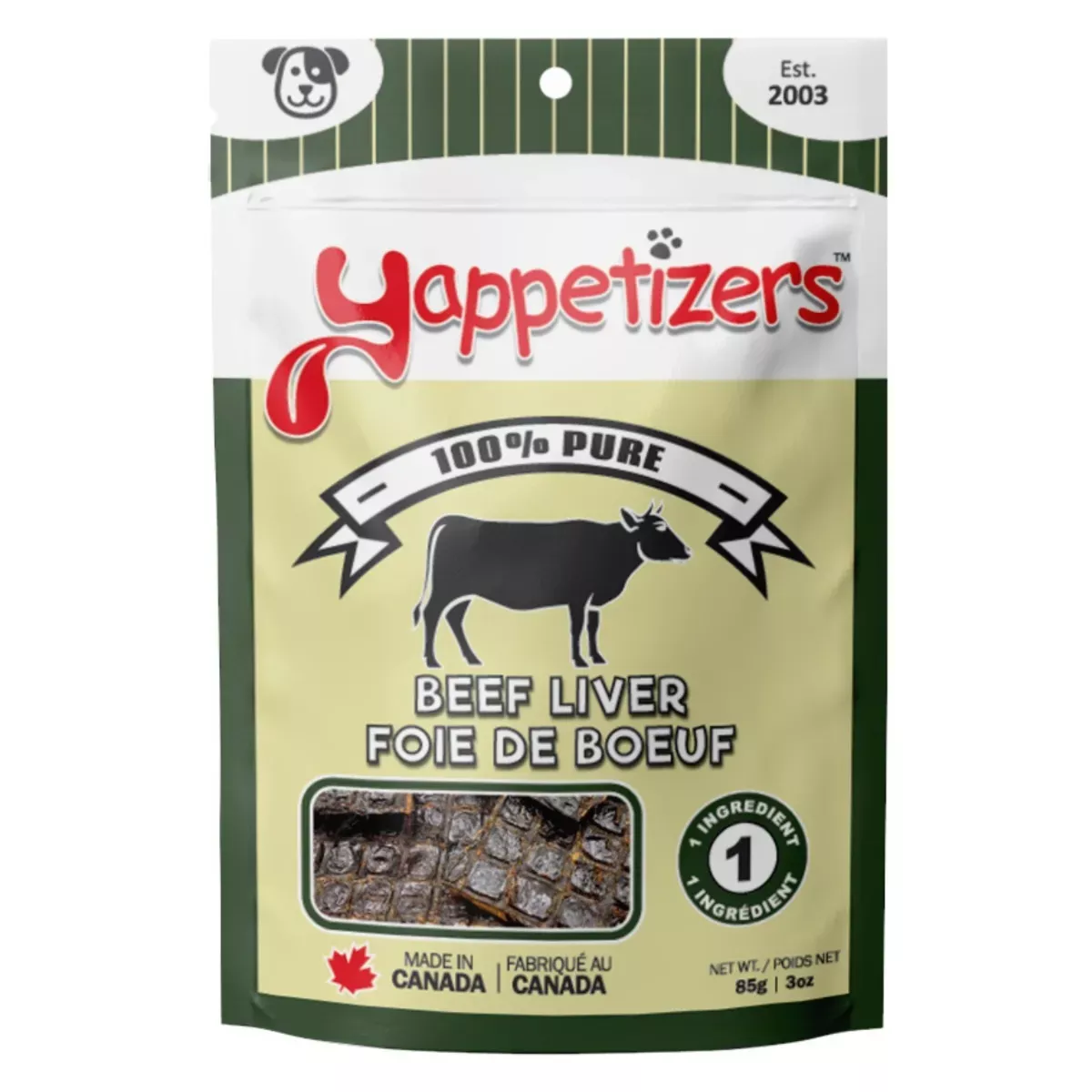 Yappetizers Dog Treats - Beef Liver