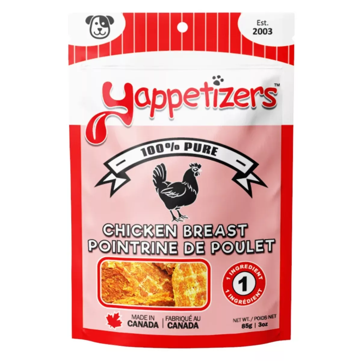 Yappetizers Dog Treats - Chicken Breast