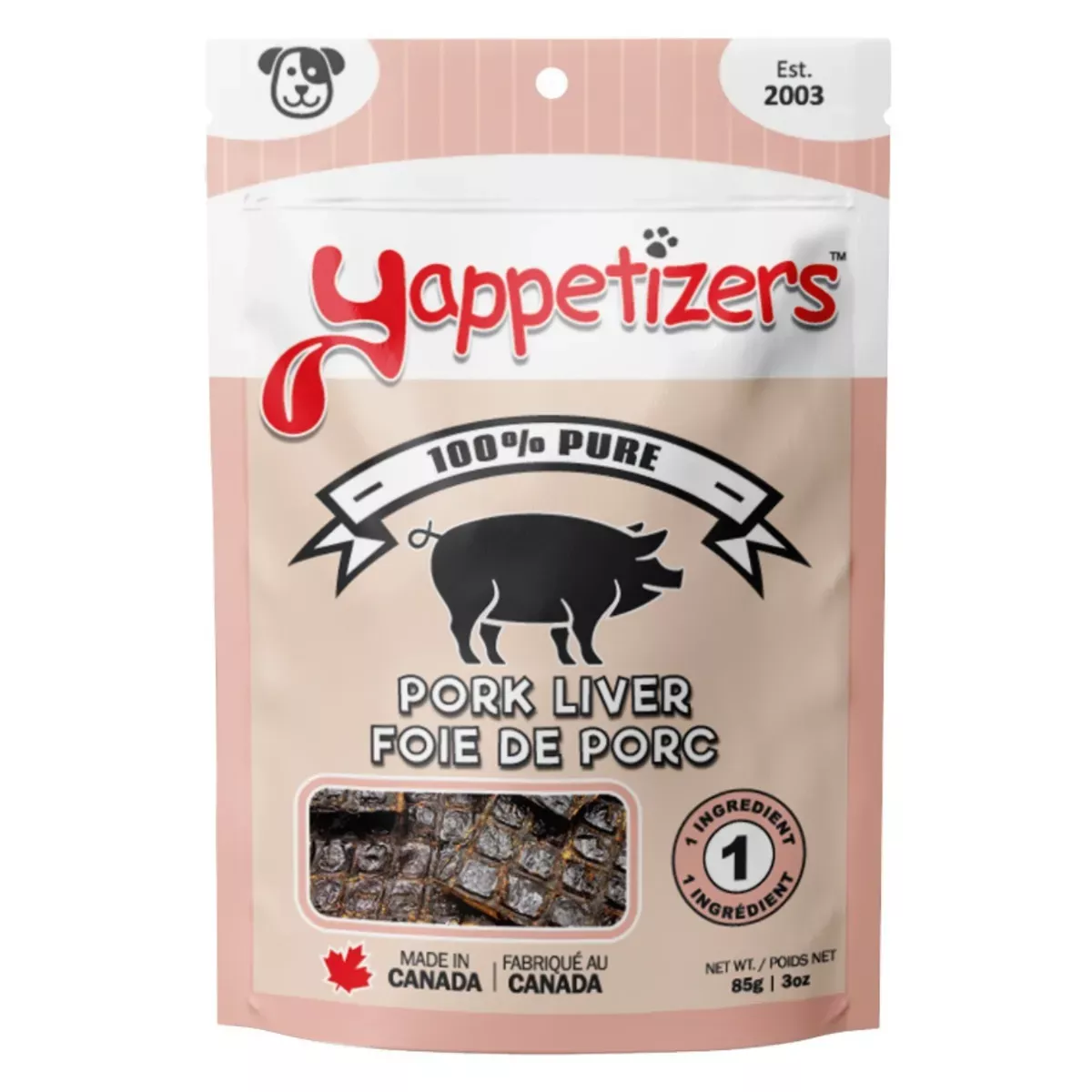 Yappetizers Dog Treats - Pork Liver