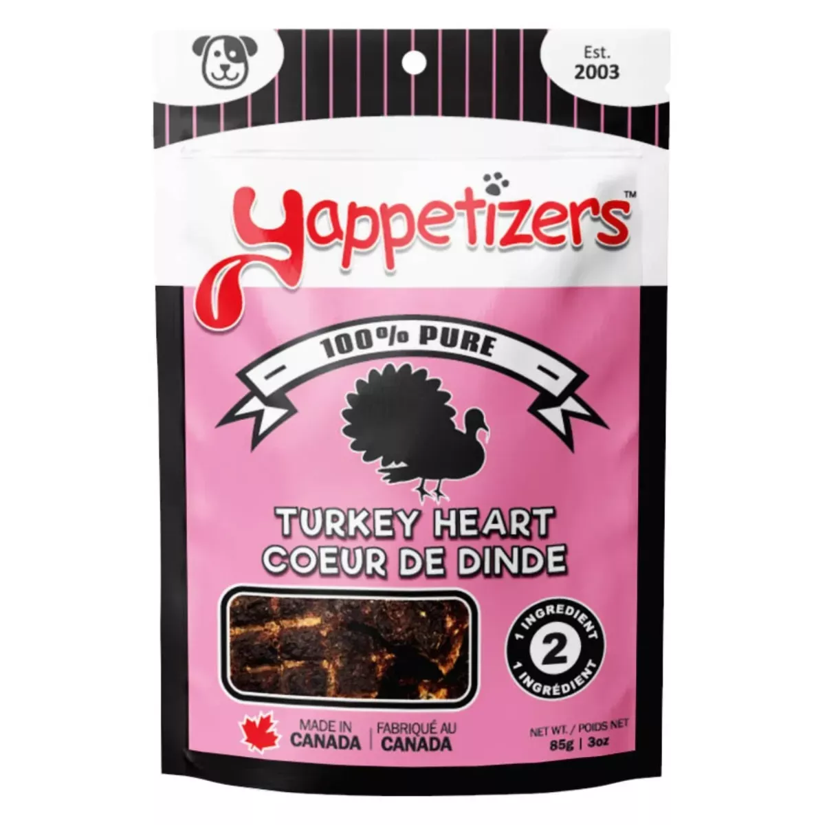 Yappetizers Dog Treats - Turkey Heart