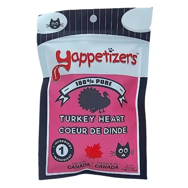 Yappetizers Turkey Heart Cat Treats