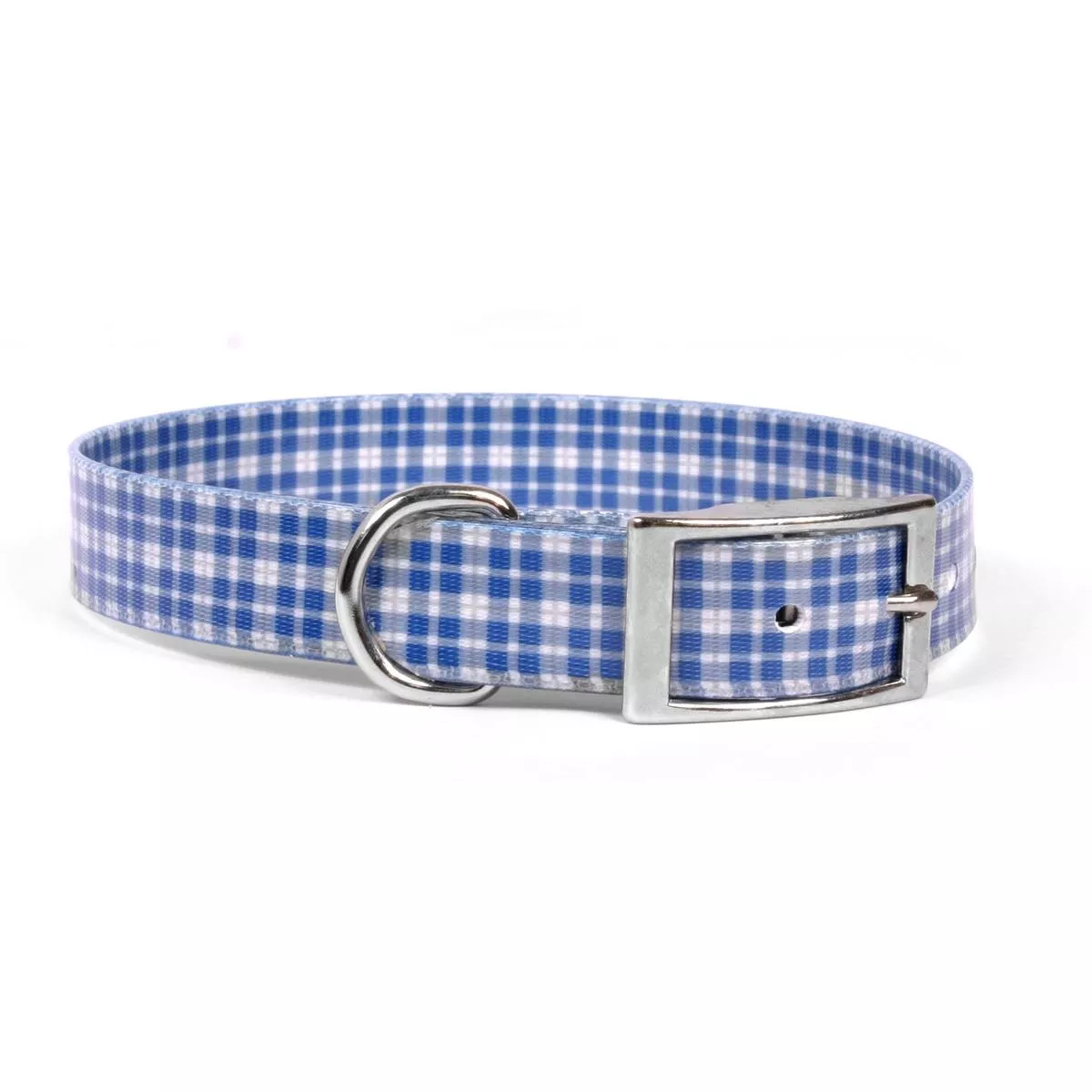 Yellow Dog Design – Preppy Plaid Blue Elements Collar