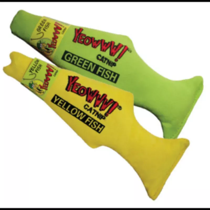 Yeowww! Fish Catnip Cat Toy Green