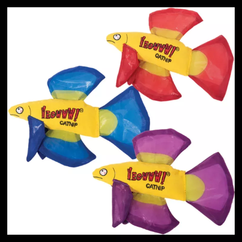 Yeowww! Mo Betta Fish Catnip Cat Toy Single Red