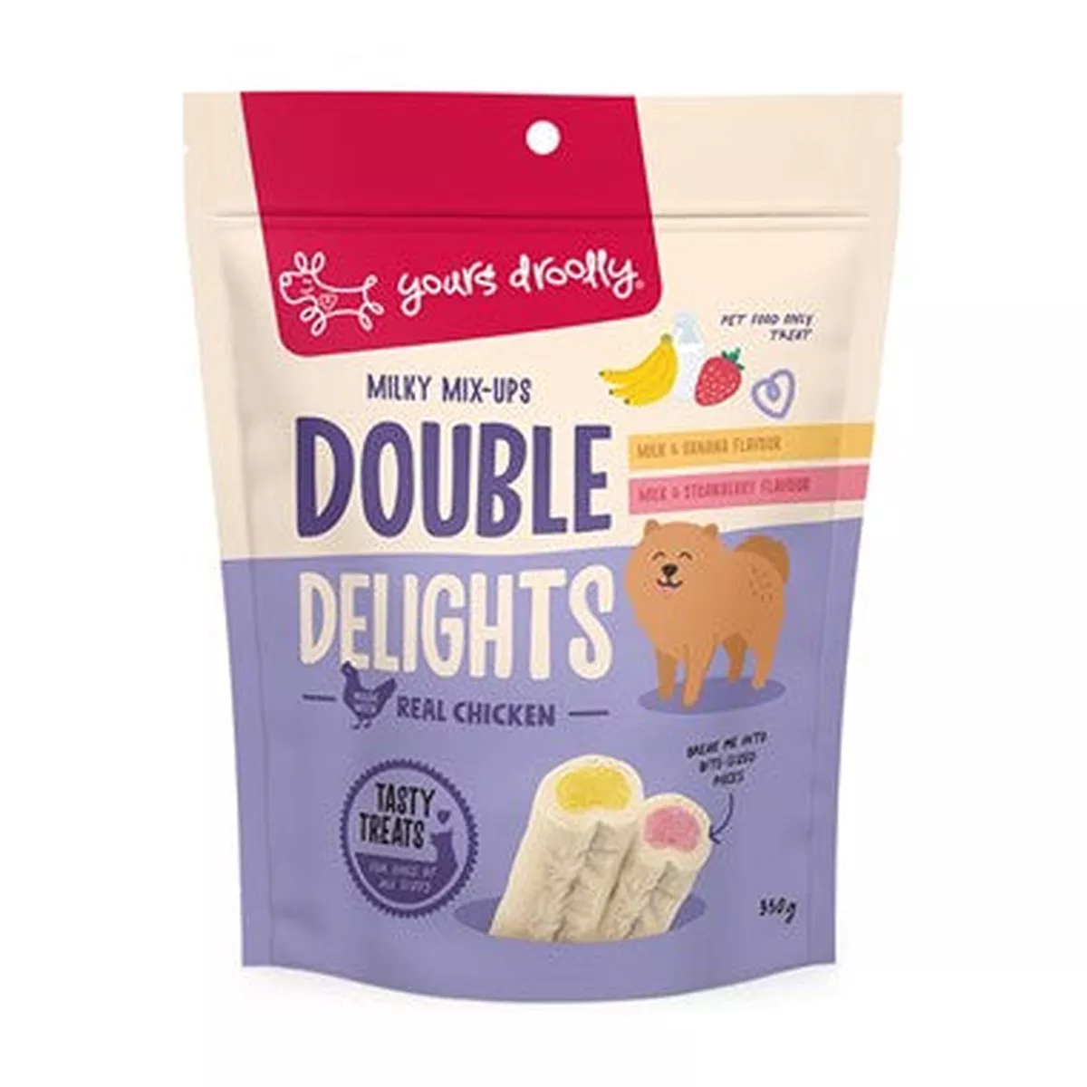 Yours Droolly Dog Treats Double Delights - Milky Mix Ups 350g