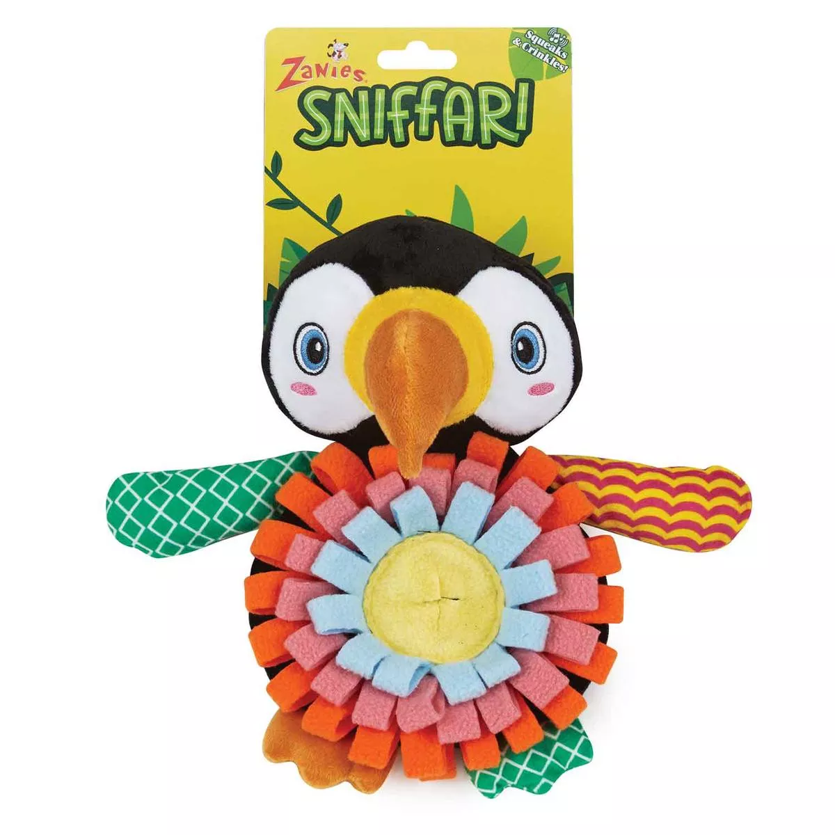 Zanies Parrot Sniffari Toy with Squeaker Dog Toy