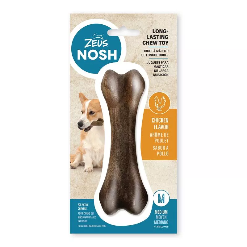 Zeus NOSH STRONG Chew Bone – Chicken Flavor – Medium – 15 cm (6 in)