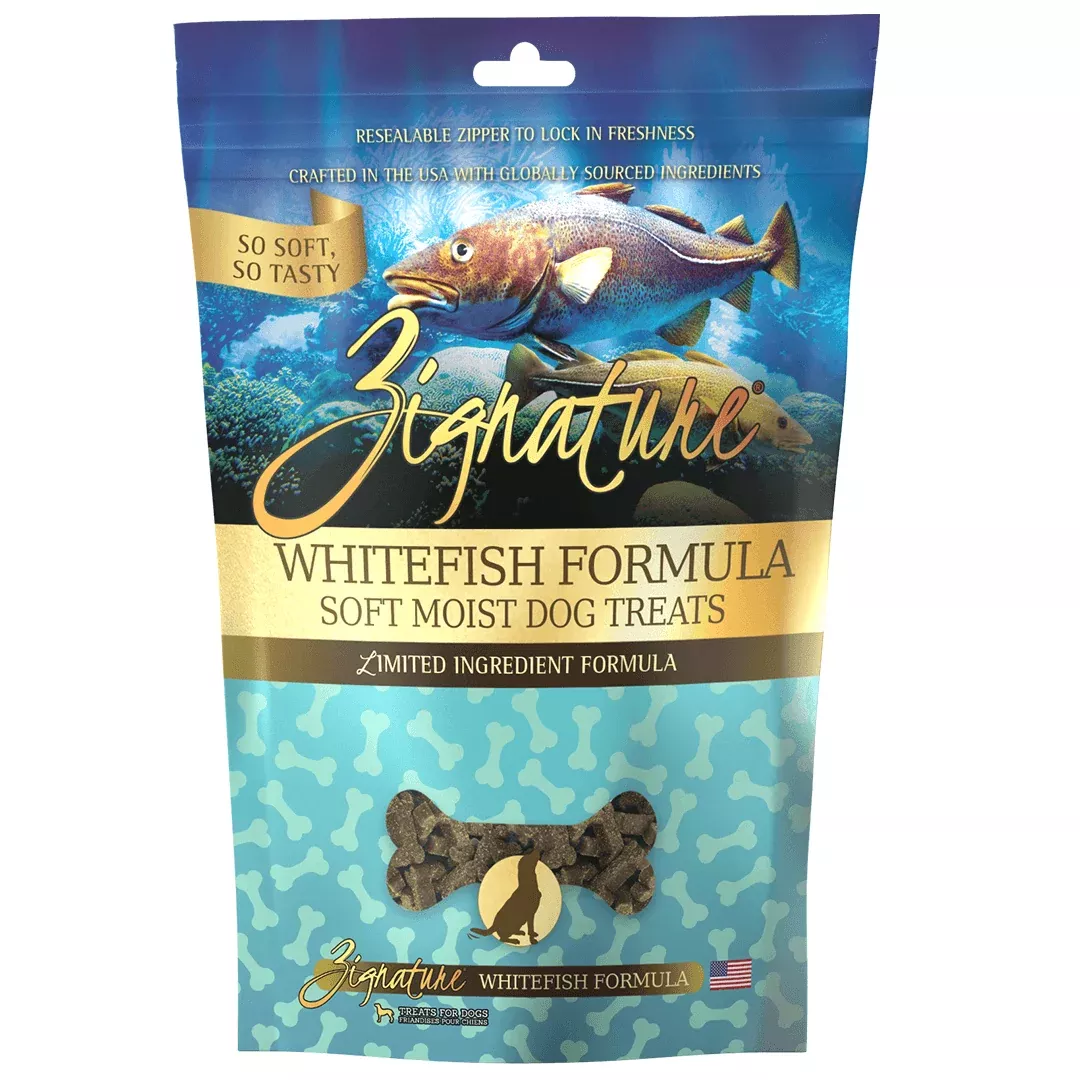 Zignature Whitefish Formula Soft Moist Treats for Dogs