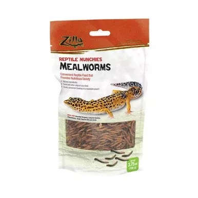Zilla Reptile Munchies Mealworms – 3.75 oz
