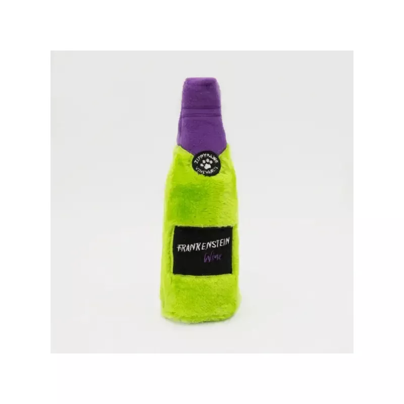 Zippy Paws Happy Hour Crusherz Squeaker Dog Toy – Frankenstein Wine
