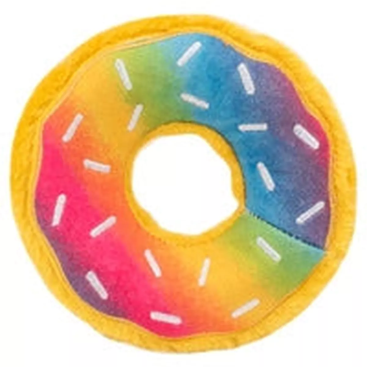 Zippy Paws Plush Squeaky Dog Toy – Rainbow Donutz
