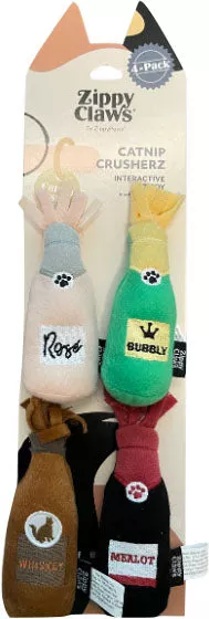 Zippyclaws Catnip Crusherz Rose/Bbbly/Whsky/Merlot