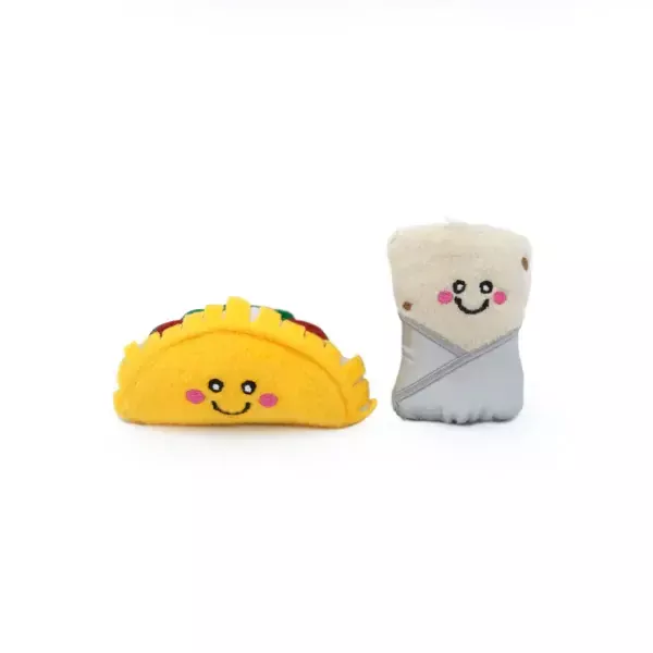 ZippyClaws NomNomz Taco and Burrito 2Pk