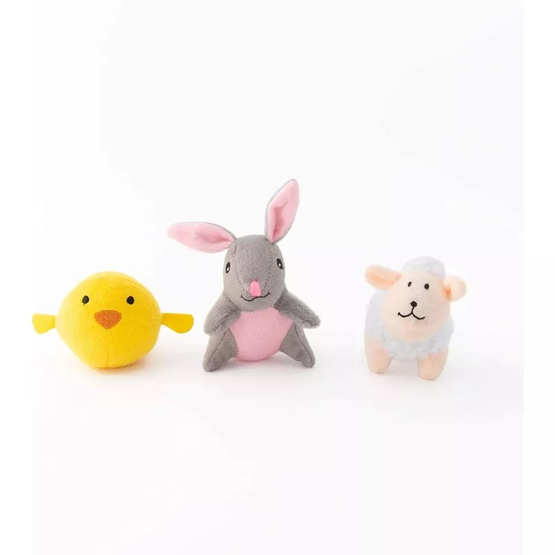Zippypaws Easter Miniz Easter Friends 3-pack Plush Dog Toys