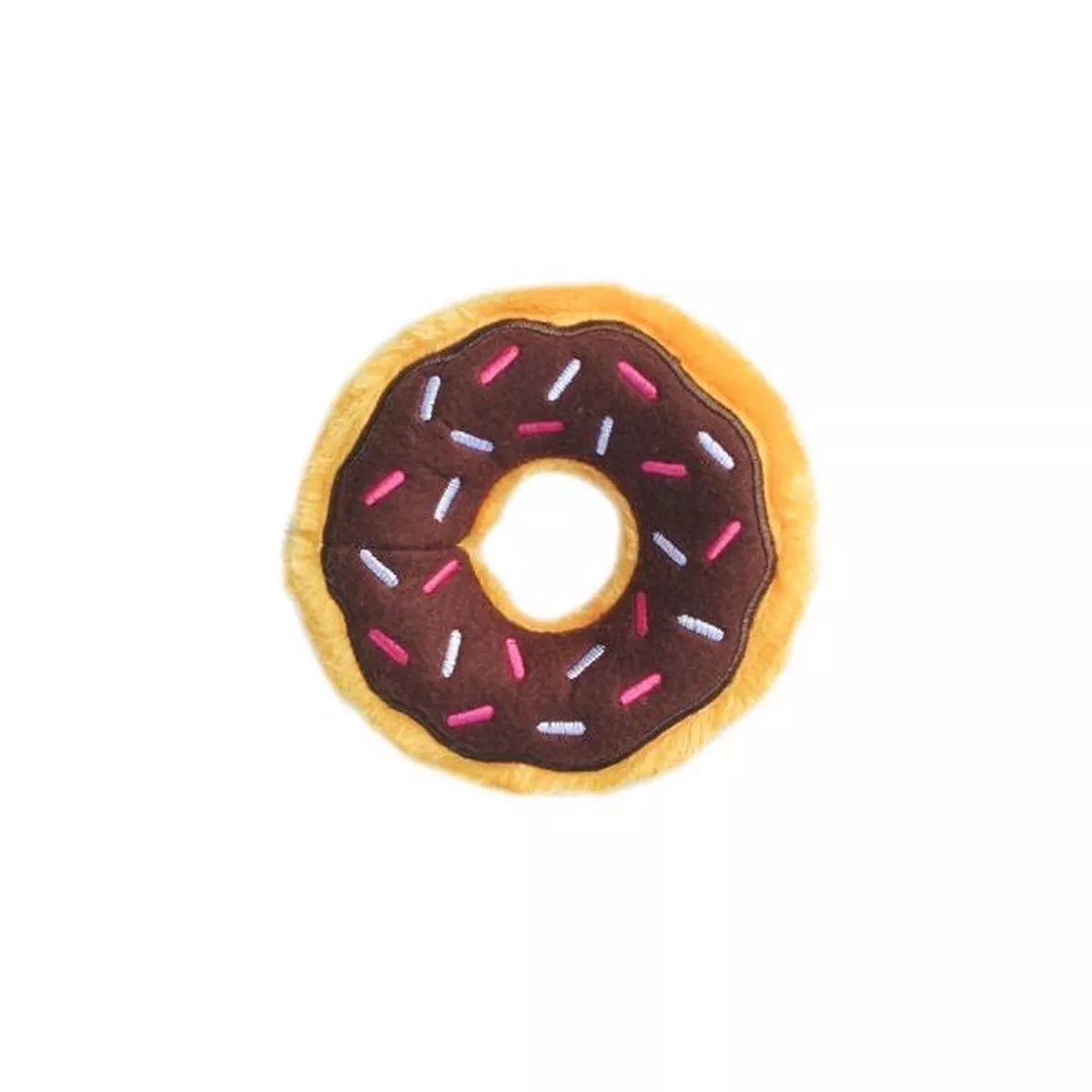 ZippyPaws Mini Chocolate Donutz Squeaky No Stuffing Plush Dog Toy