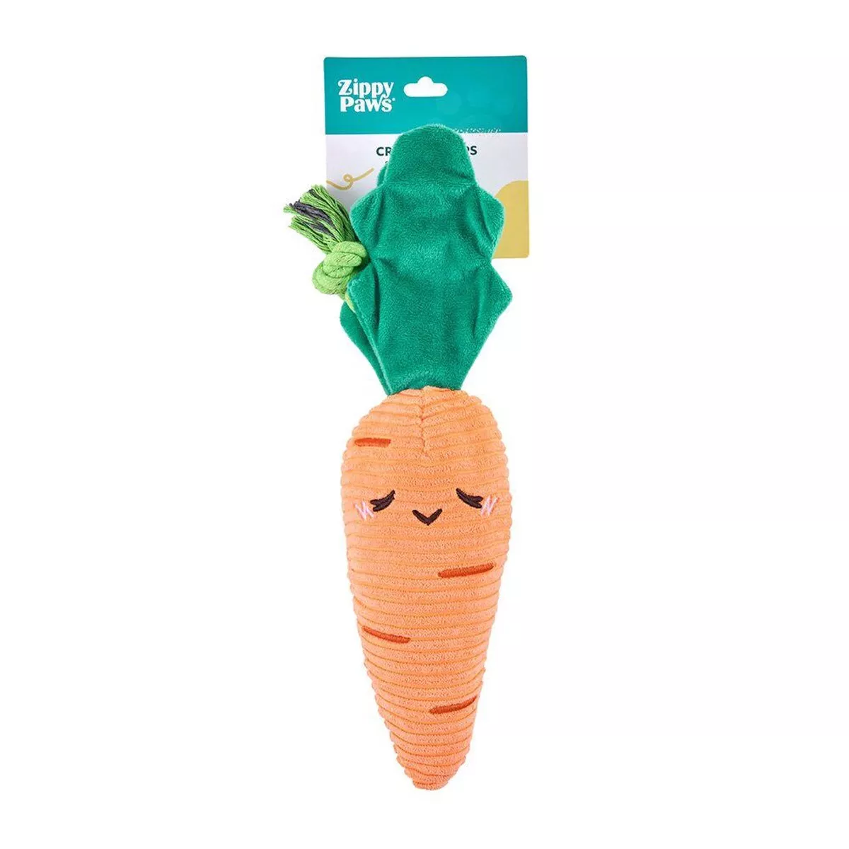 Zippypaws Plush Toys For Dog Crinkle Crops - Carrot