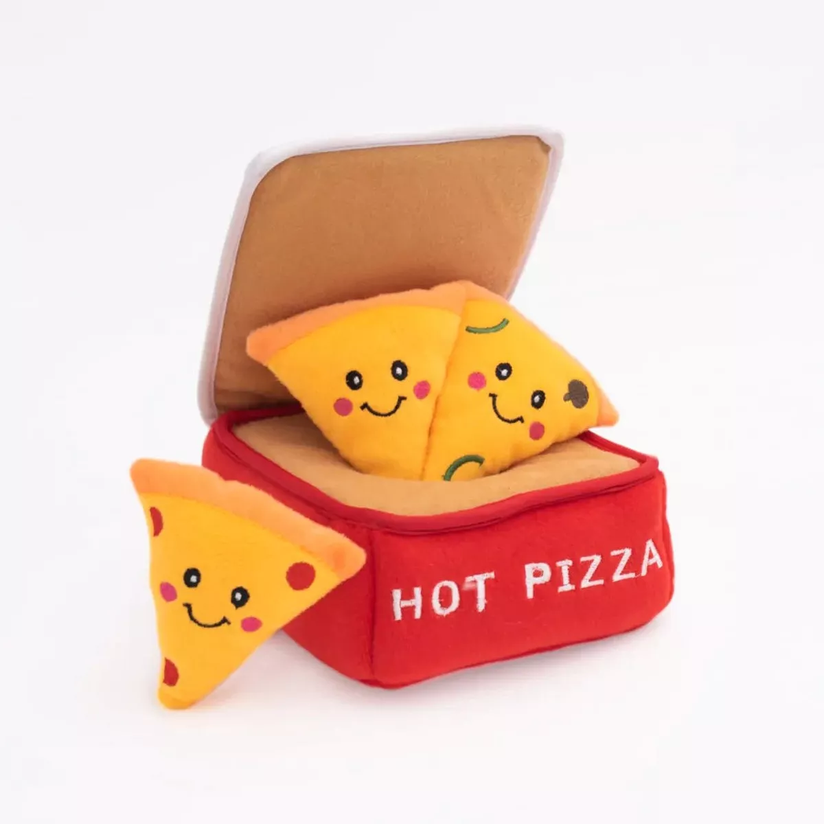 Zippypaws Plush Toys For Dog Zippy Burrow Pizza Box