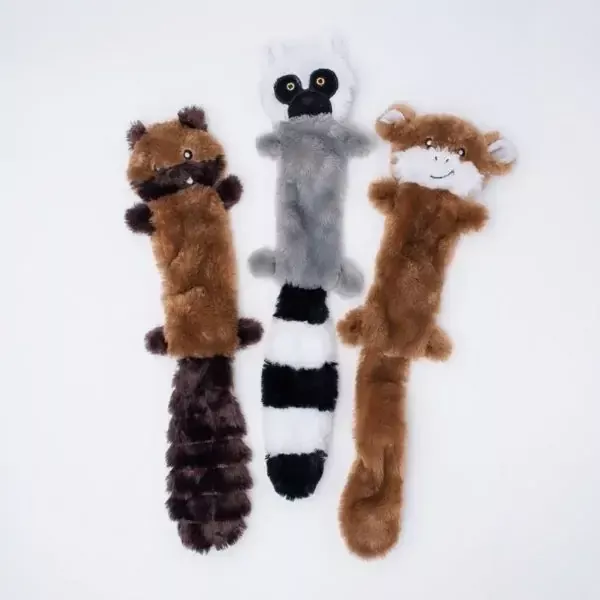 ZippyPaws Skinny Peltz Large 3pk (Chipmunk, Lemur, Monkey)