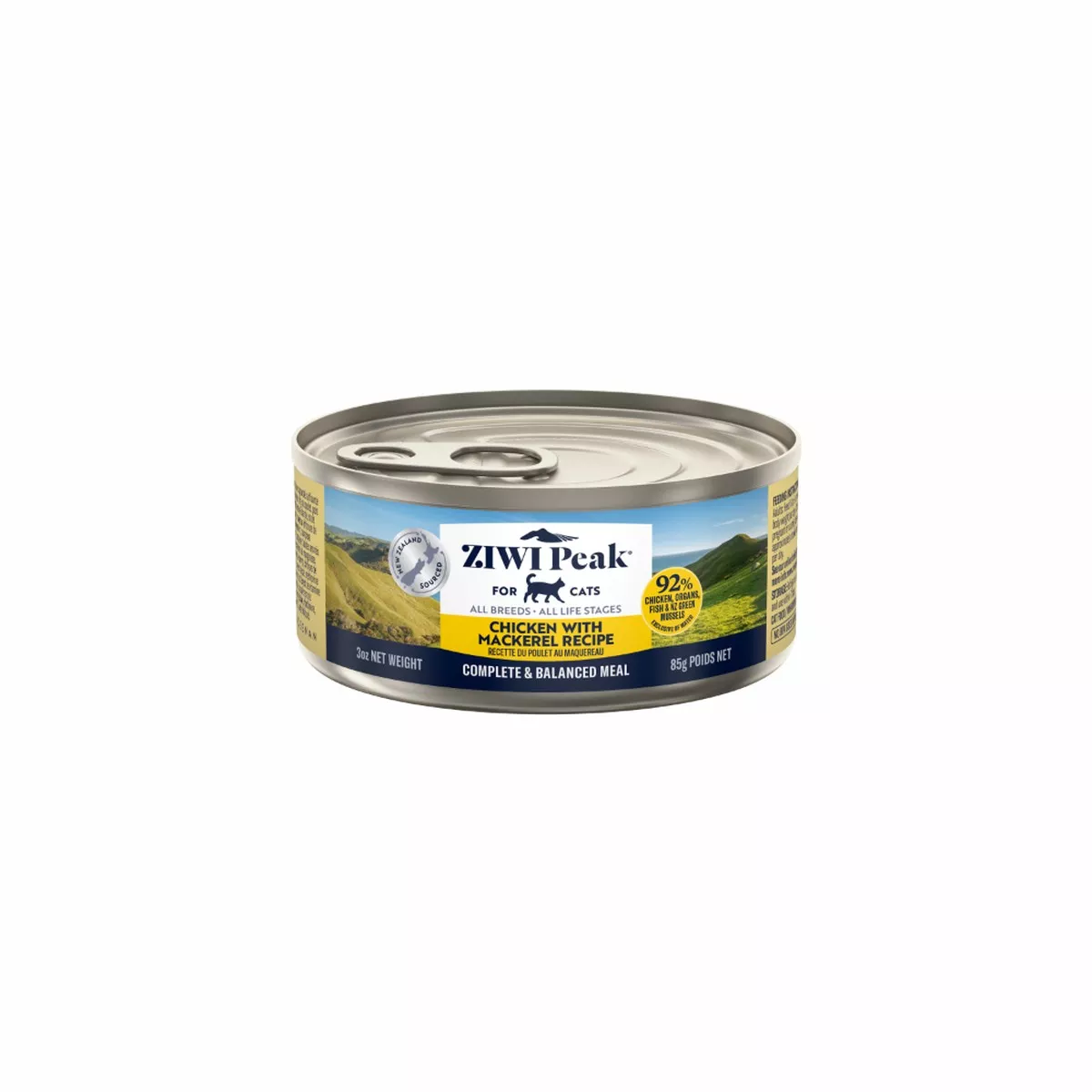 ZIWI Peak Cat Wet Food Cans Chicken with Mackerel Recipe
