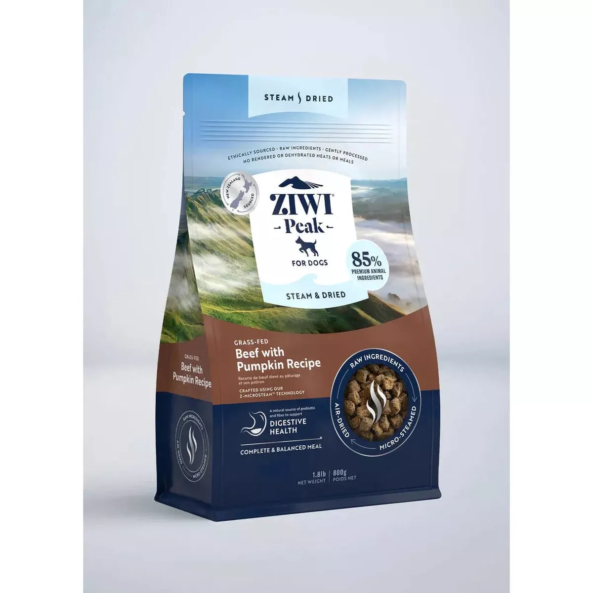 ZIWI Peak Dog Food Steam & Dried Beef with Pumpkin Recipe