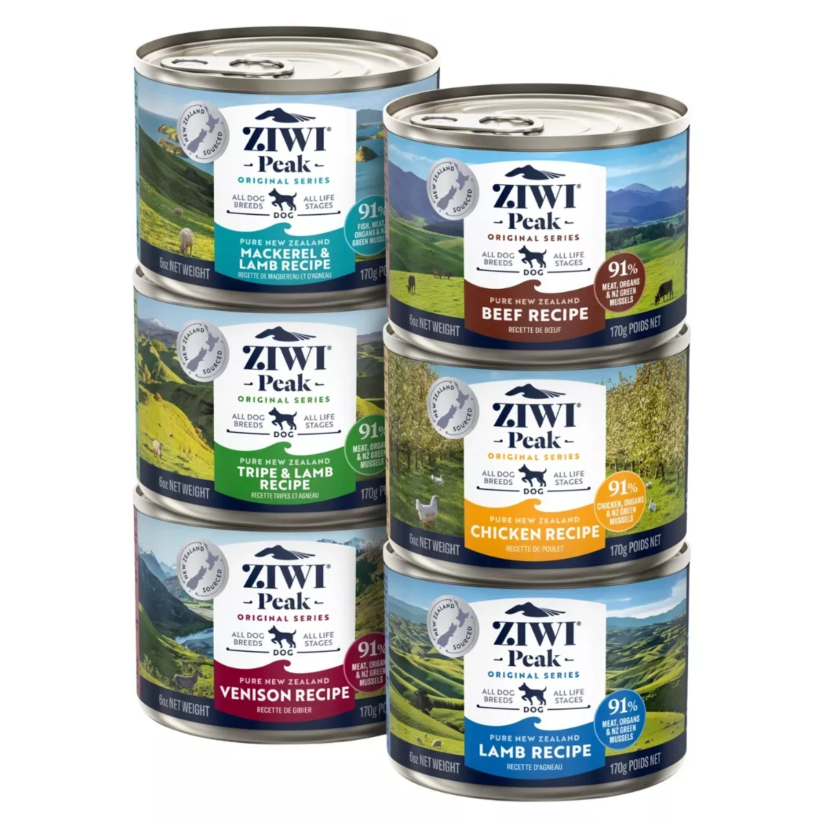 ZIWI Peak Original Series Wet Dog Food - All Recipes Variety Pack