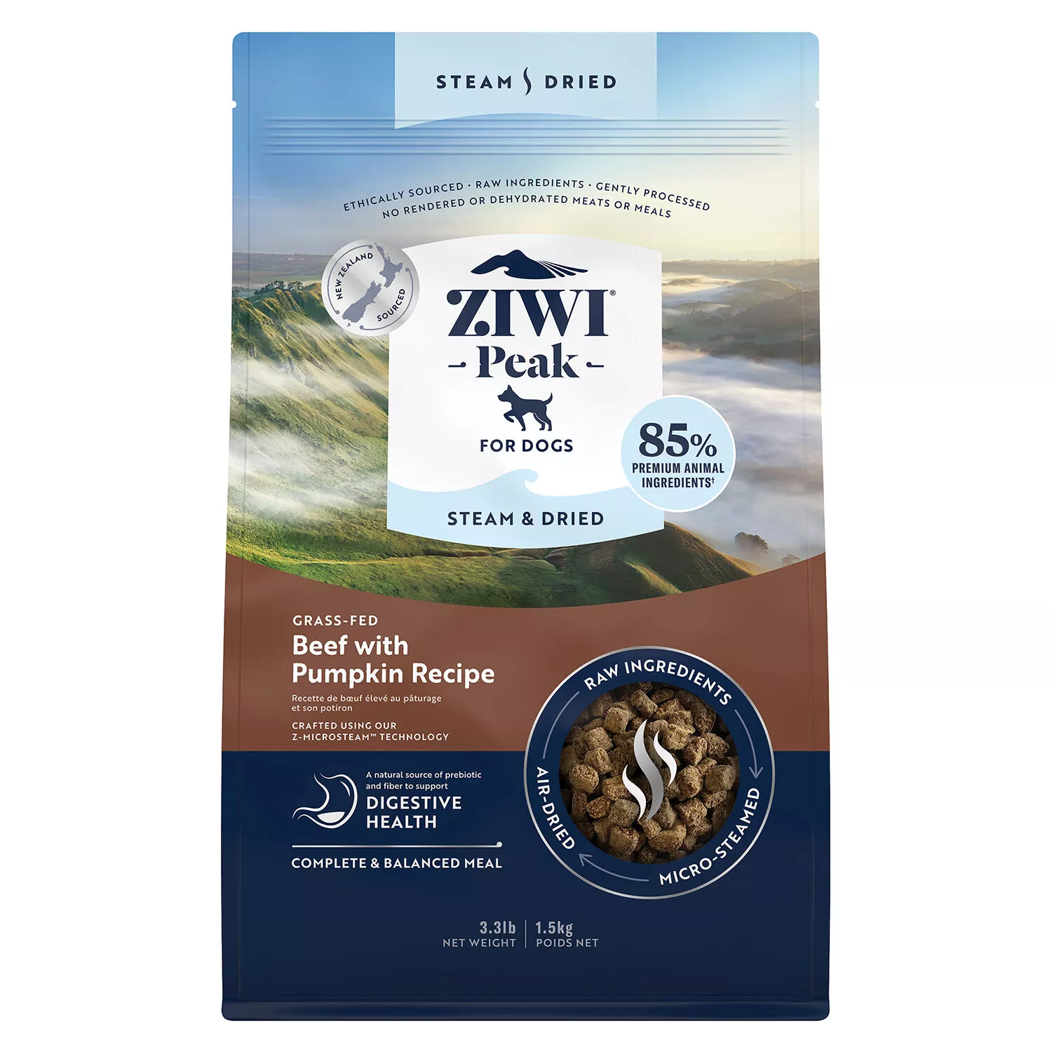ZIWI, Peak Steam & Dried Beef with Pumpkin Dog Food