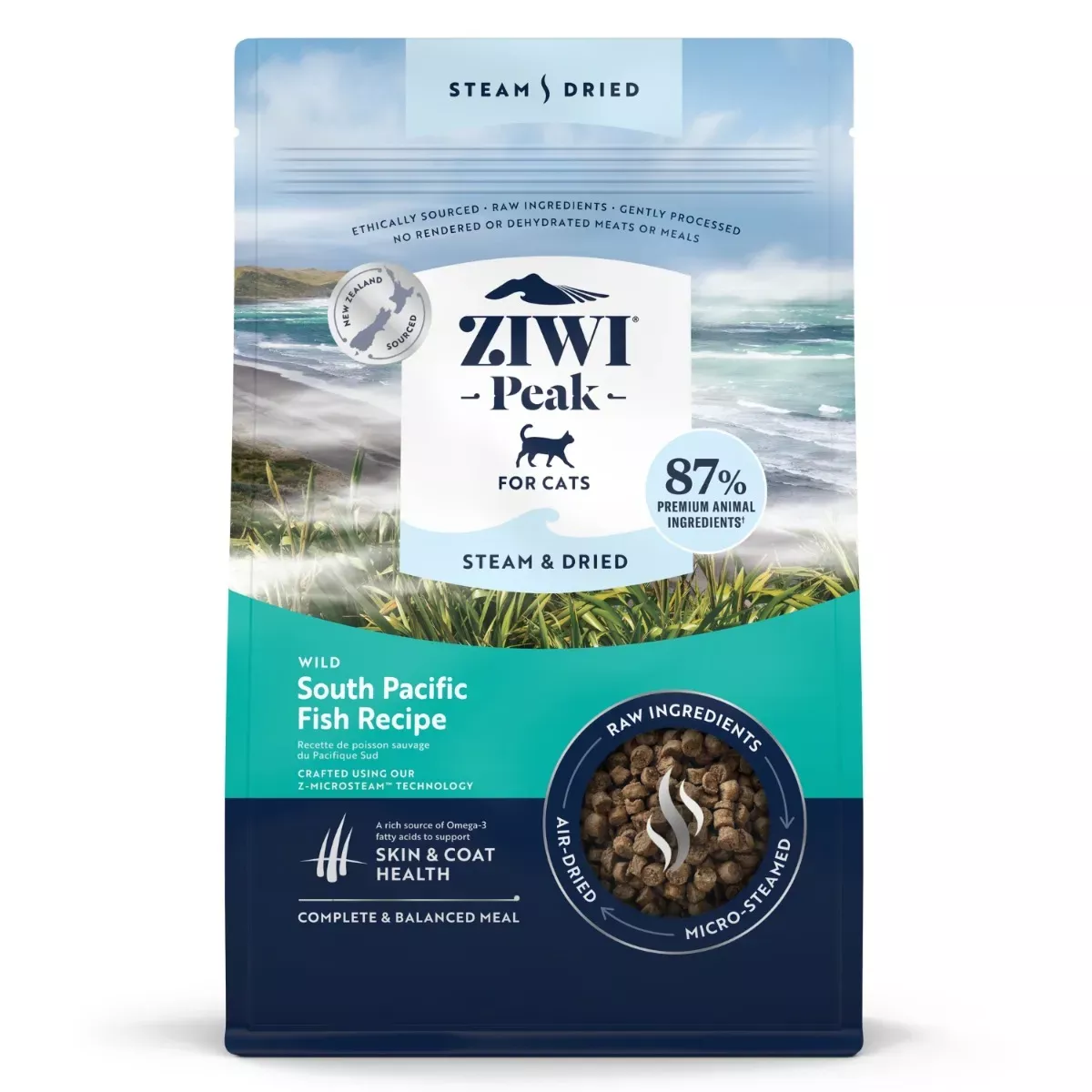 ZIWI Peak Steam & Dried Cat Food - Wild South Pacific Fish Recipe