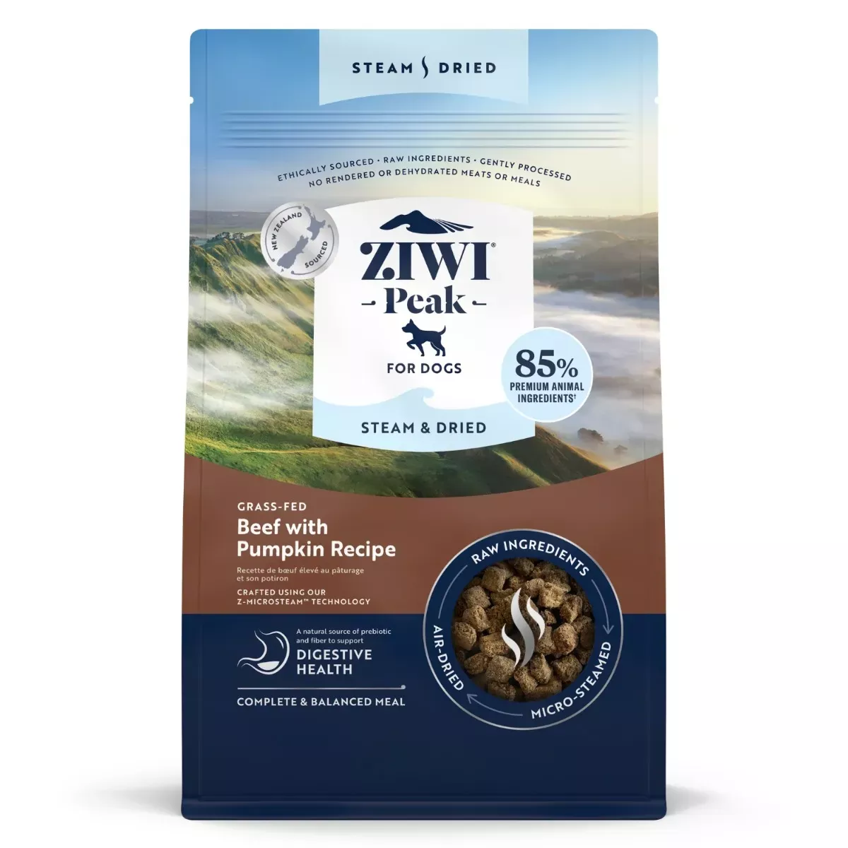 ZIWI Peak Steam & Dried Dog Food - Beef with Pumpkin Recipe