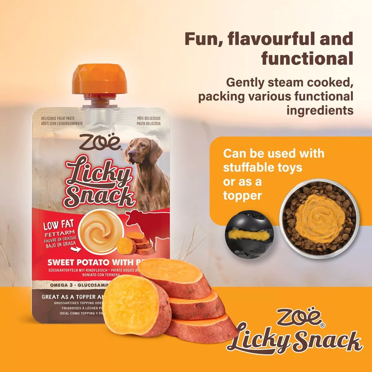 Zo Licky Snack Sweet Potato & Beef Recipe 85g