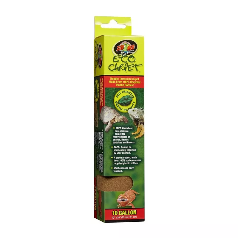 Zoo Med Eco Carpet Reptile Terrarium Carpet, Green, 10 Gallon