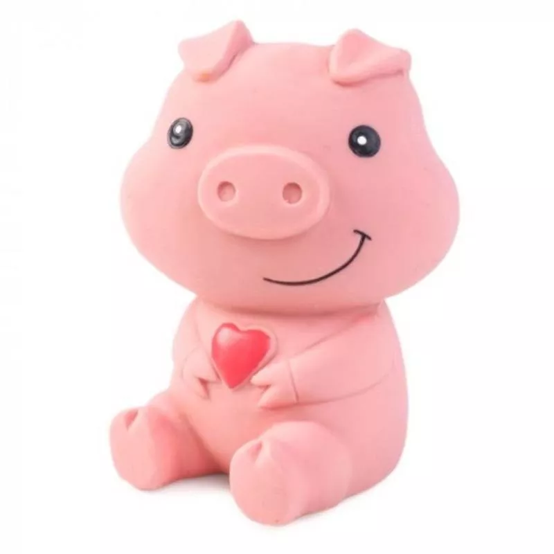 Zoon 12cm Latex Squeaky Piggie Dog Toy